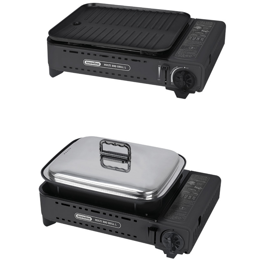 스노우라인 구이바다 멀티BBQ그릴L 블랙에디션 캠핑 휴대용 가스 버너 올인원 그릴