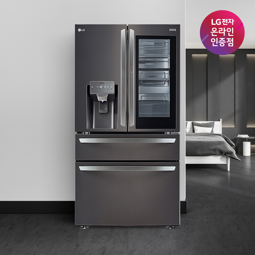 LG 프렌치디오스 노크온 매직스페이스 얼음정수기 냉장고 F815SB35 821L
