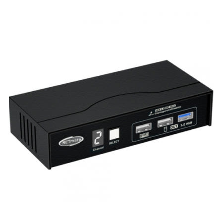 강원전자 넷메이트 NM-DK8302P 8K 지원 Displayport KVM 2:1 스위치 (USB)