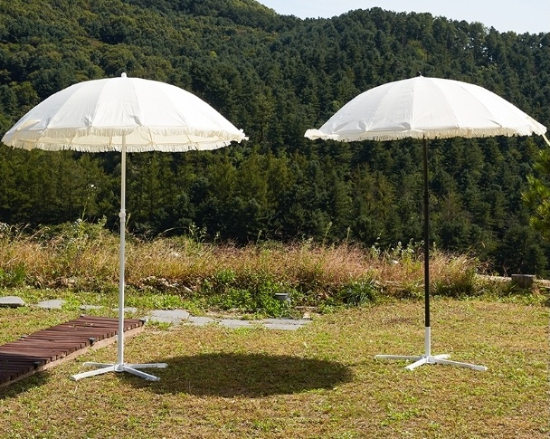 아홉산캠핑 감성 캠핑파라솔 파라솔받침대 포함 세트