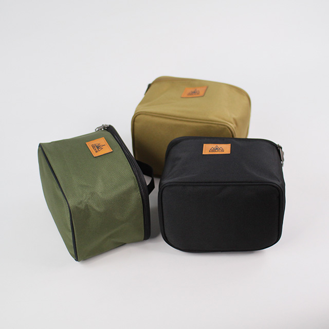 KOOLMAN 쿨맨 캠핑 소품 수납 가방 부탄·이소 겸용 골든브라운