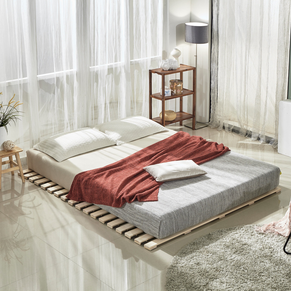 매트리스 판 받침대 원목 침대 낮은 저상형 프레임 소나무 롤베드 깔판 미니싱글 60cm