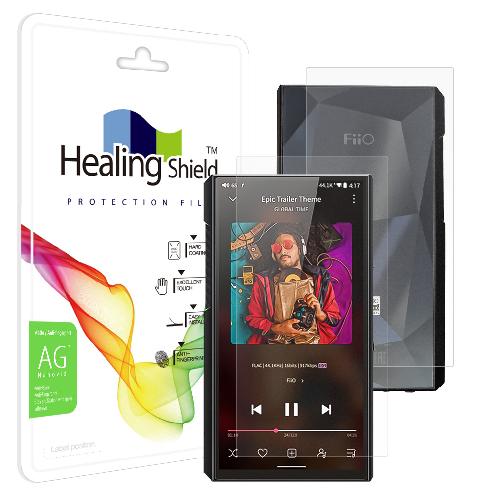 FiiO M11 Plus 저반사 액정보호필름 1매 후면1매 - 메인 이미지