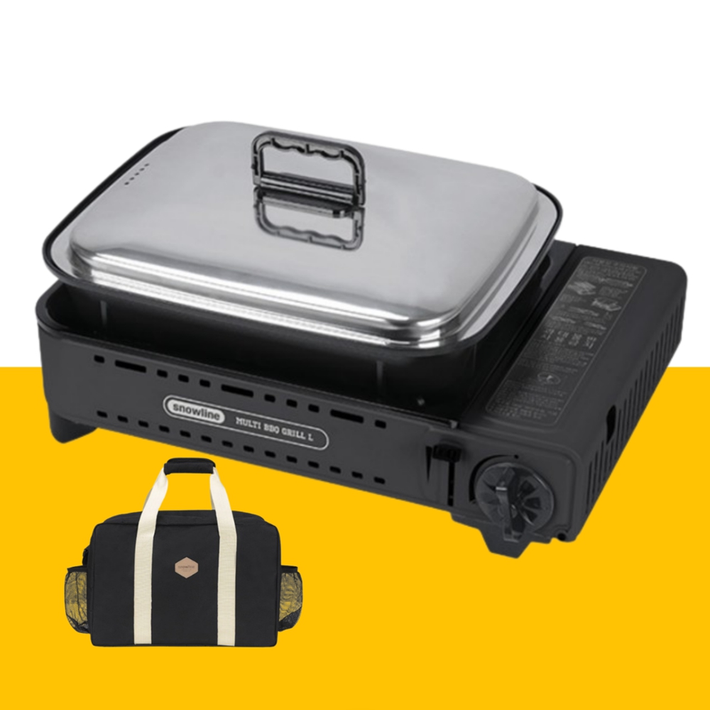 스노우라인 구이바다 멀티BBQ그릴L 블랙에디션 캠핑 휴대용 가스 버너 올인원 그릴