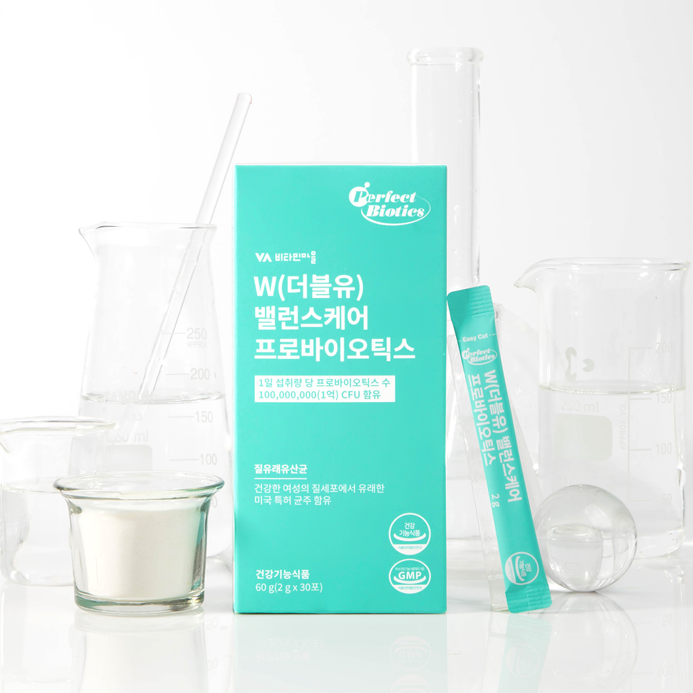 비타민마을 퍼펙트바이오틱스 더블유 밸런스케어 프로바이오틱스 질 유래 유산균 30포, 1개 - 상세 이미지 3