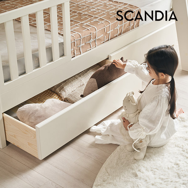 스칸디아 시몬 프리미엄 원목 분리형 어린이 이층침대 서랍(2EA)