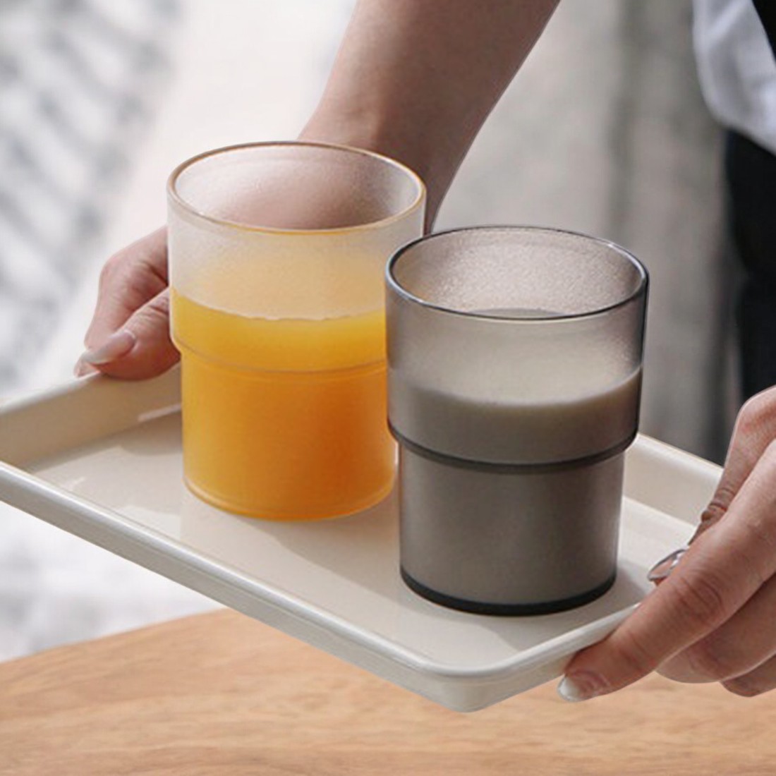 안깨지는컵 카페 업소용 스택컵 다회용 물컵 폴리카보네이트 컵 220ml