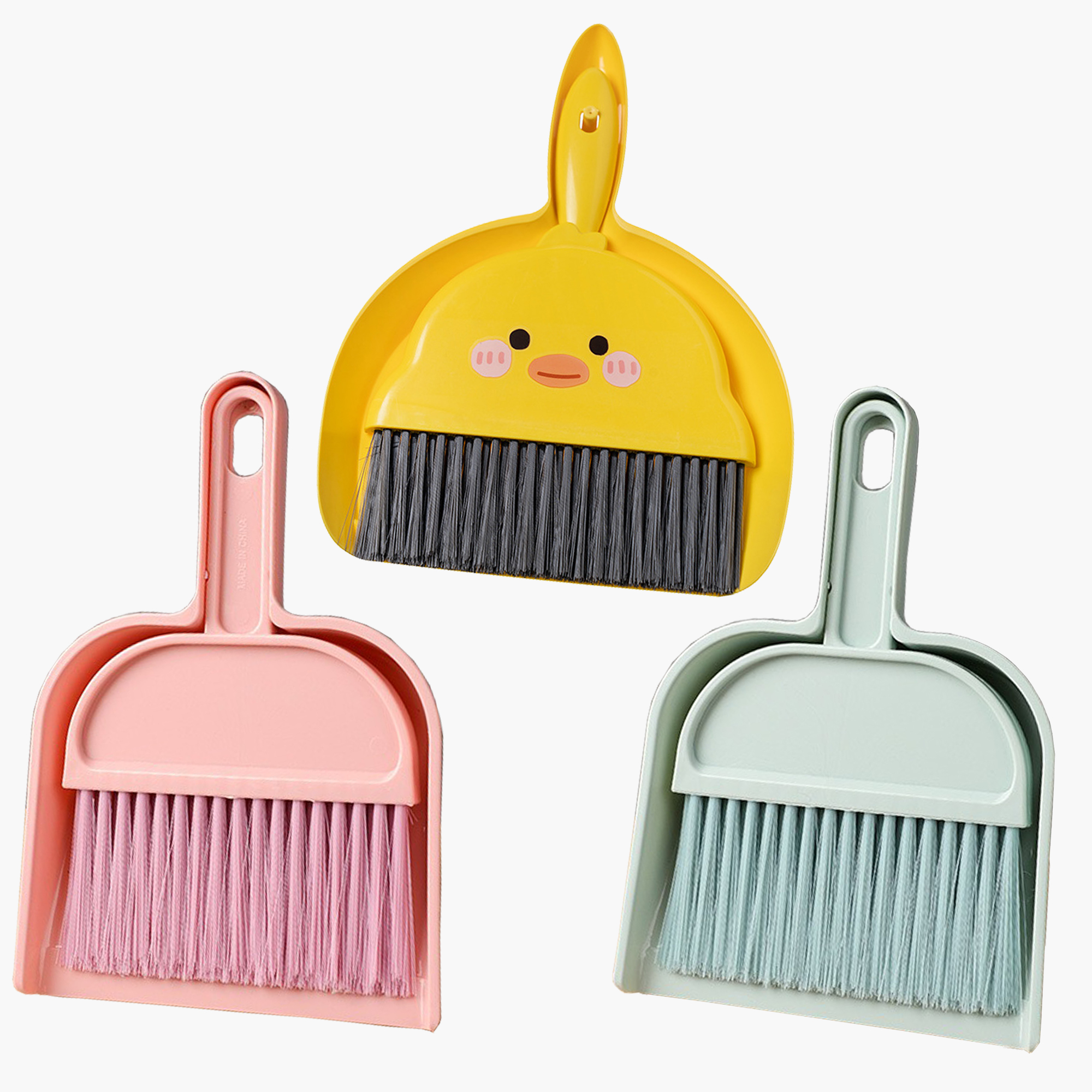 필굿리빙 미니 빗자루 쓰레받기 세트 플라스틱 쓰레받이 초등학교 준비물 책상 어린이집 휴대용 Ver.1