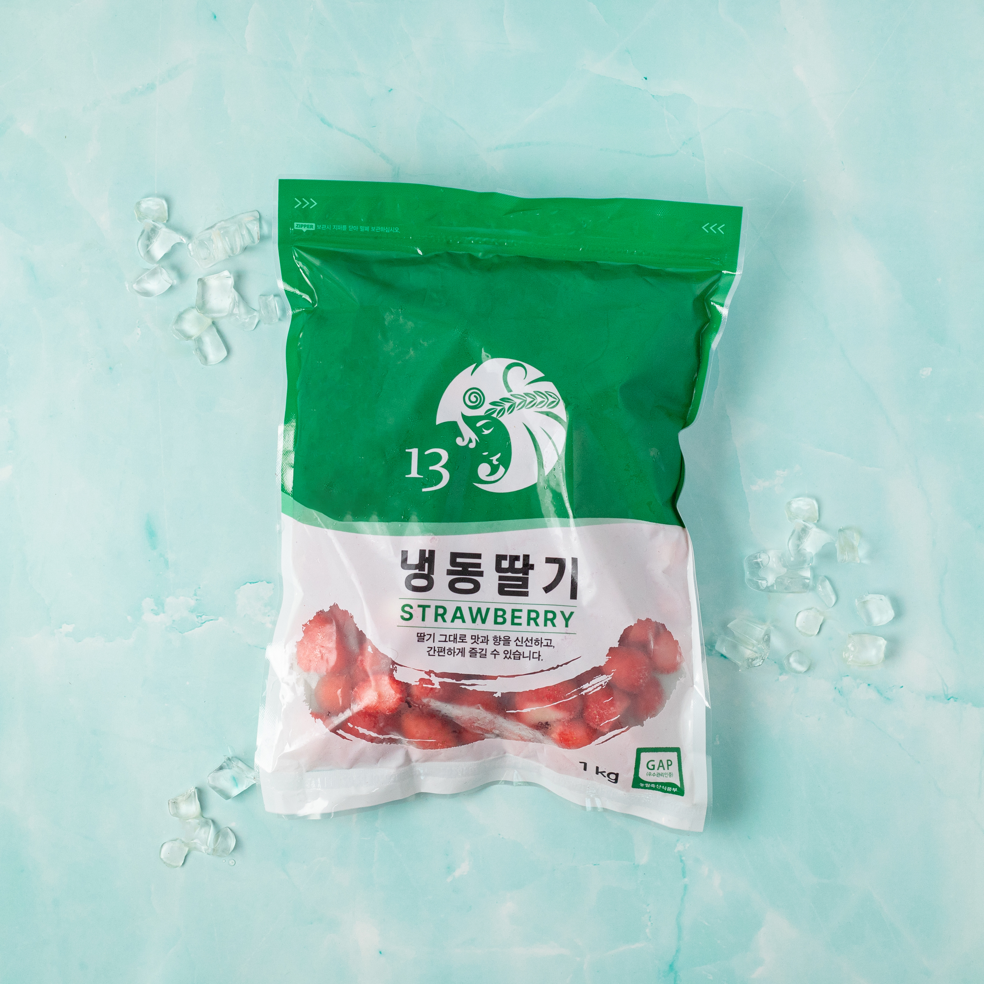 13월의농장 급속냉동딸기 GAP 10kg (1kg x 10ea)
