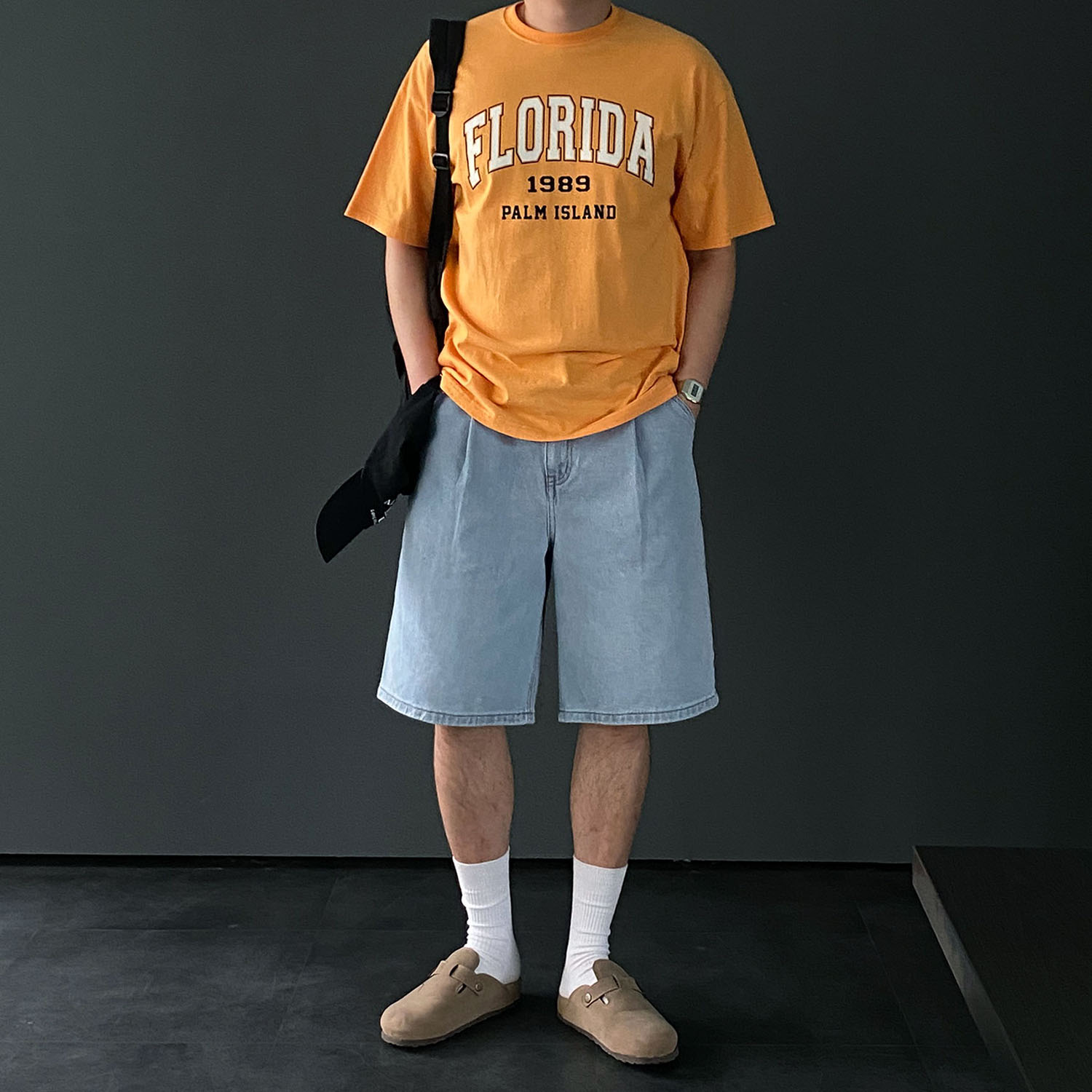 남자흰반바지 남자버뮤다팬츠 6부반바지 - 상세 이미지 4