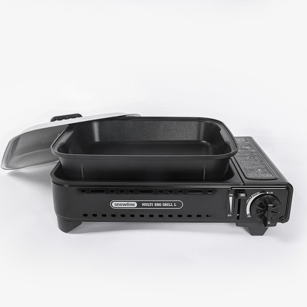 스노우라인 구이바다 멀티BBQ그릴L 블랙에디션 캠핑 휴대용 가스 버너 올인원 그릴