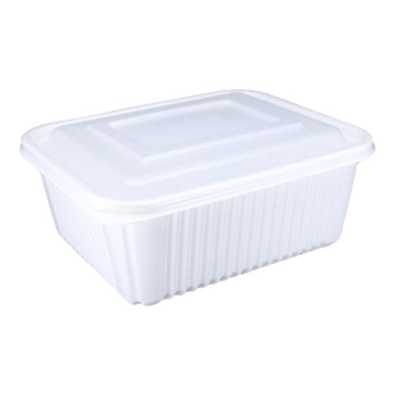 소형 사각 찜용기 대 2500ml PP 230x190x90 세트 흰색 200개 - 상품 이미지