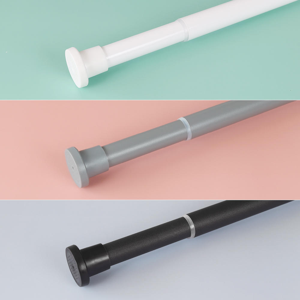 플레노 압축봉 무타공 커튼 천장 못없이 커튼봉 길이조절 블랙50-80cm