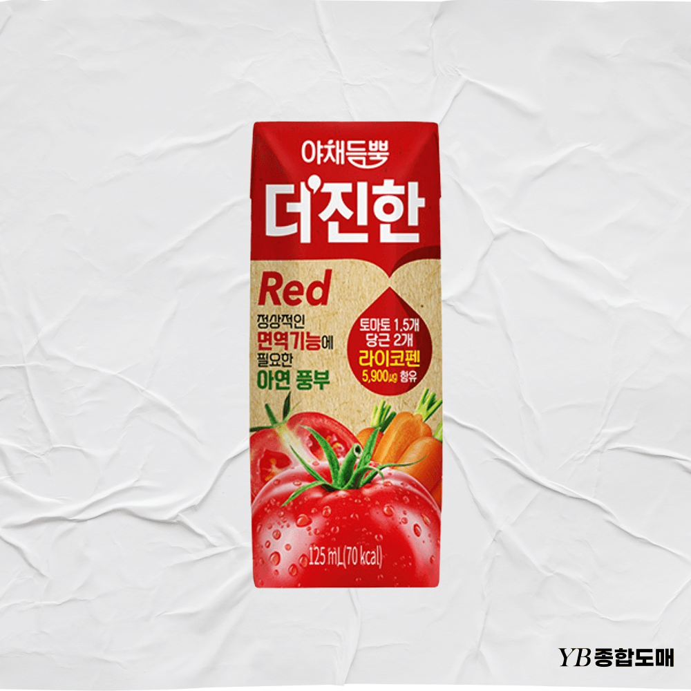 야채듬뿍더진한 레드 토마토주스 125ml 24팩 : 영백종합도매