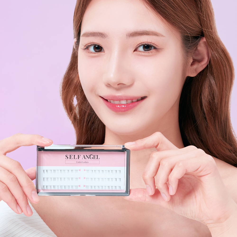 셀프천사 언더 속눈썹 붙이기 아래 가닥 부분 인조 아이돌 래쉬 연장 내추럴 A형 - 상품 이미지