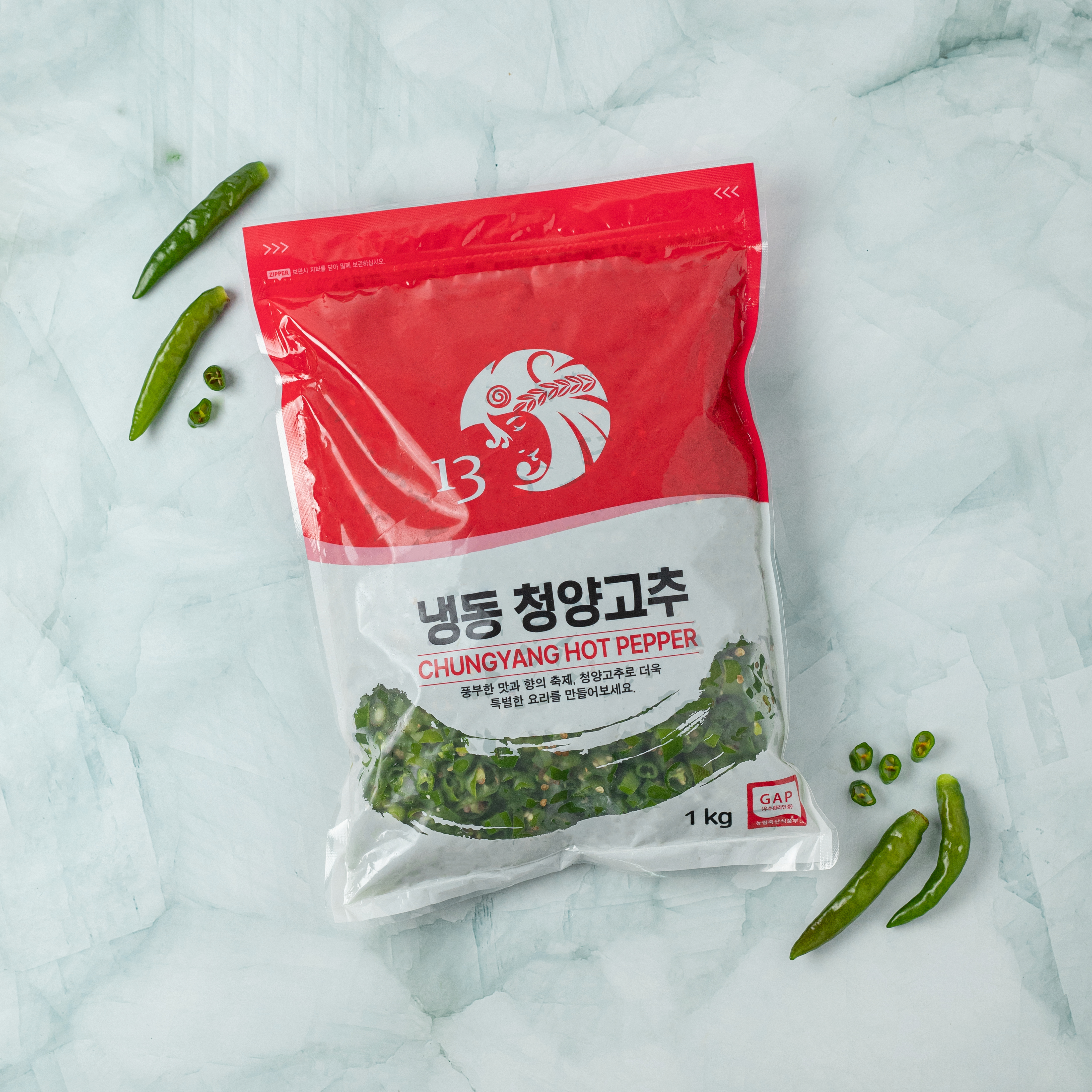 13월의농장 국산 냉동청양고추 10kg GAP(우수농산물) - 상품 이미지