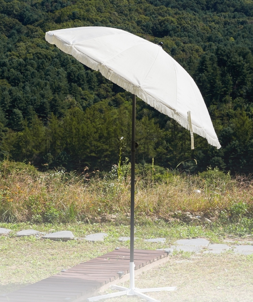 아홉산캠핑 감성 캠핑파라솔 파라솔받침대 포함 세트 - 상세 이미지 5
