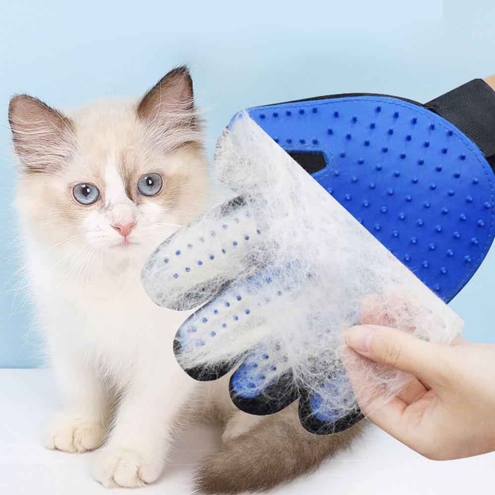 크레용펫 강아지 고양이 브러쉬 장갑 털 제거 그루밍 빗 - 상품 이미지