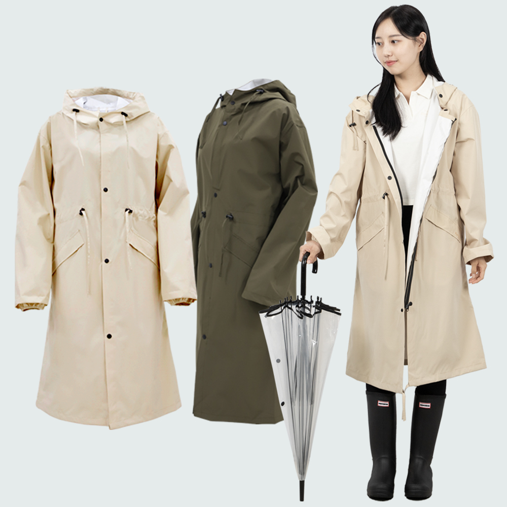 카르닉 트렌치 모던 레인코트 우의 우비 예쁜 성인 방수 골프 L