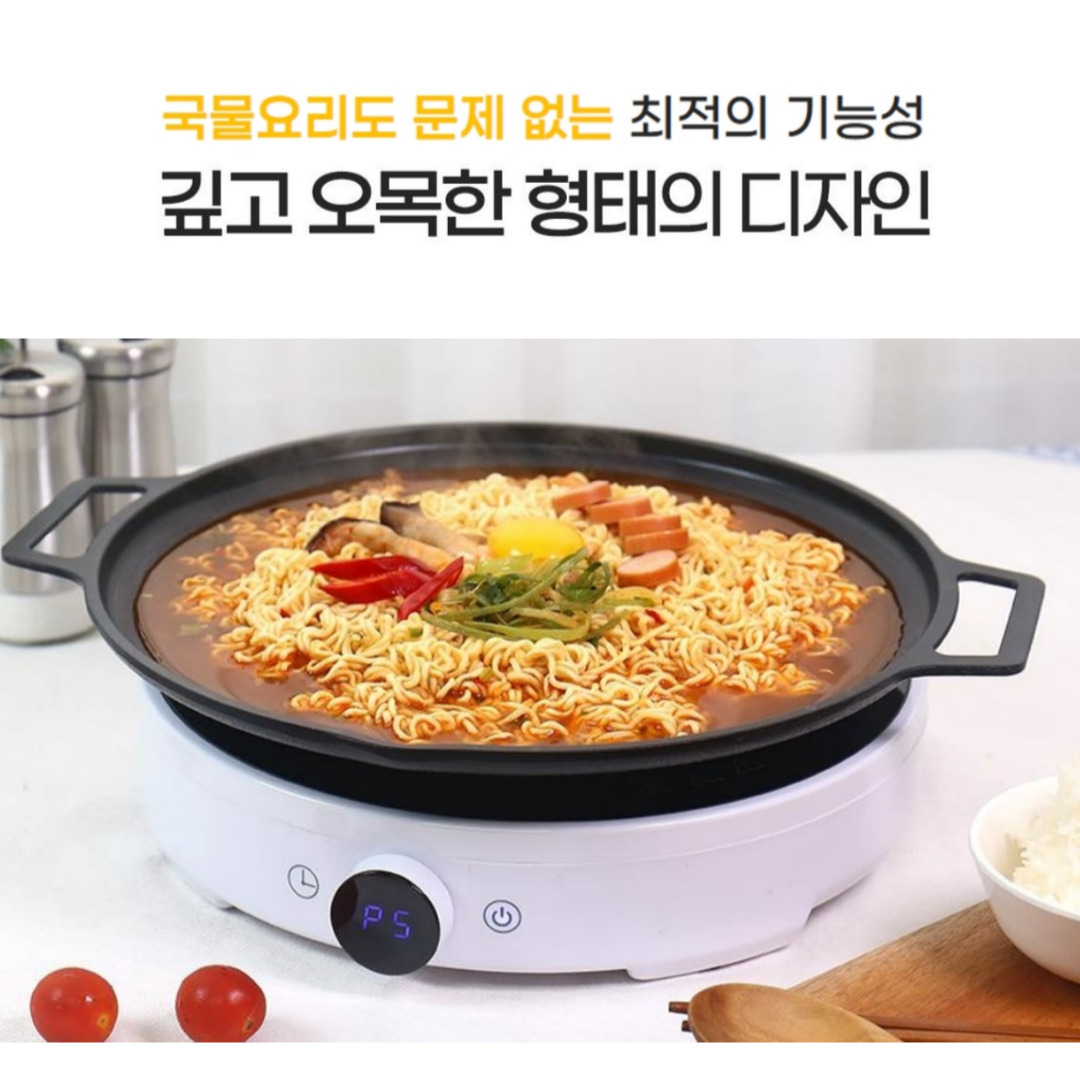 삼겹살 고기불판 인덕션 그리들팬 가정용 고기판 무쇠 솥뚜껑불판 안성주물팬 30