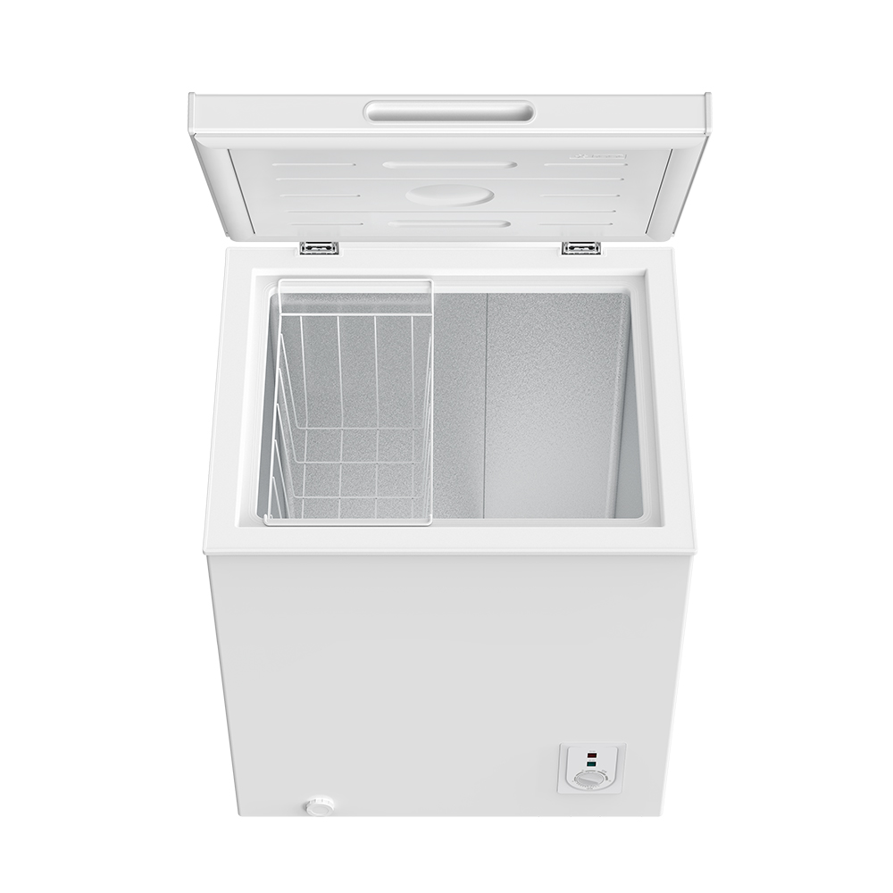 더함 소형 미니 냉동고 스탠드 뚜껑형 냉동고 화이트 66L
