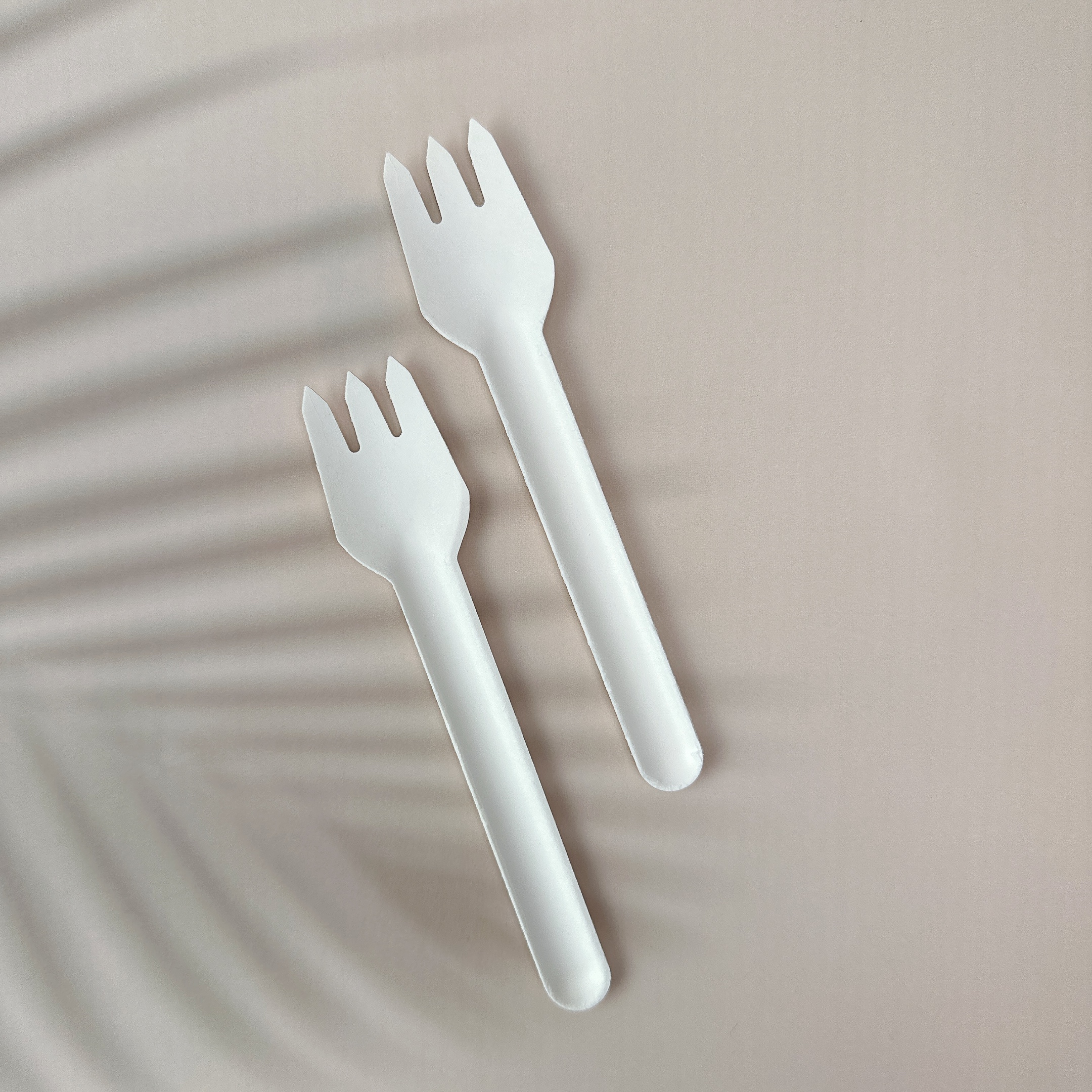 친환경 일회용 포크 50p 도시락 캠핑 소풍 포장 펄프 포크 세트 - 메인 이미지