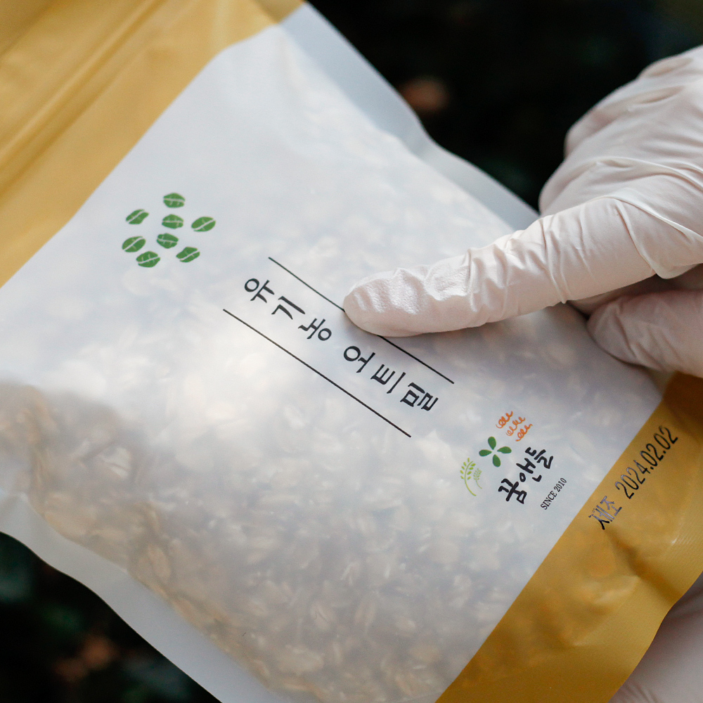 국산 오트밀 유기농 통 귀리 압착 무설탕 납작 400g 이미지 8