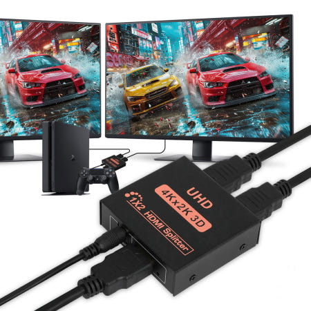 고화질 4K HDMI분배기 2포트 TV 듀얼모니터 영상 스플리터 복제 확장 공유기 스위치
