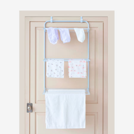 (주)베스트바이글로벌OEM 모빌리아 문걸이 빨래건조대 미니 벽걸이 접이식 원룸 무타공 건조대 MB4023201