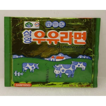 [중고]수집용 1980년 삼양 우유라면 봉지