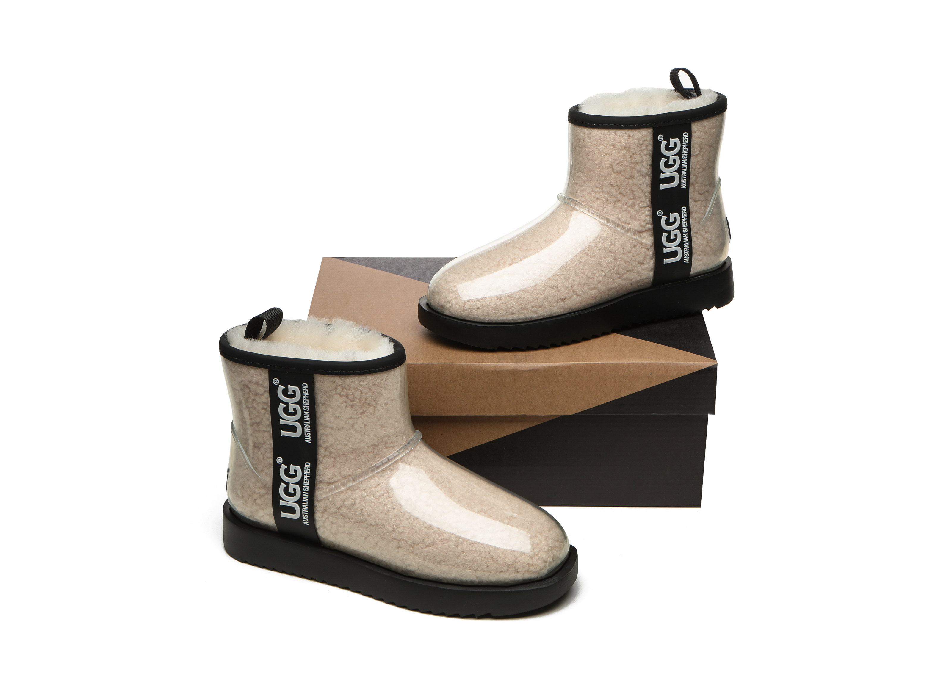 호주 AS 오즈웨어 에버어그 클리어 부츠 겨울 레인부츠 성인 키즈 야광 완벽 방수 방한