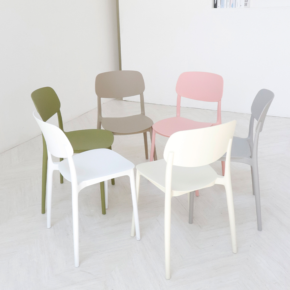 베리 체어 플라스틱의자 디자인 카페의자 1+1 (6color)