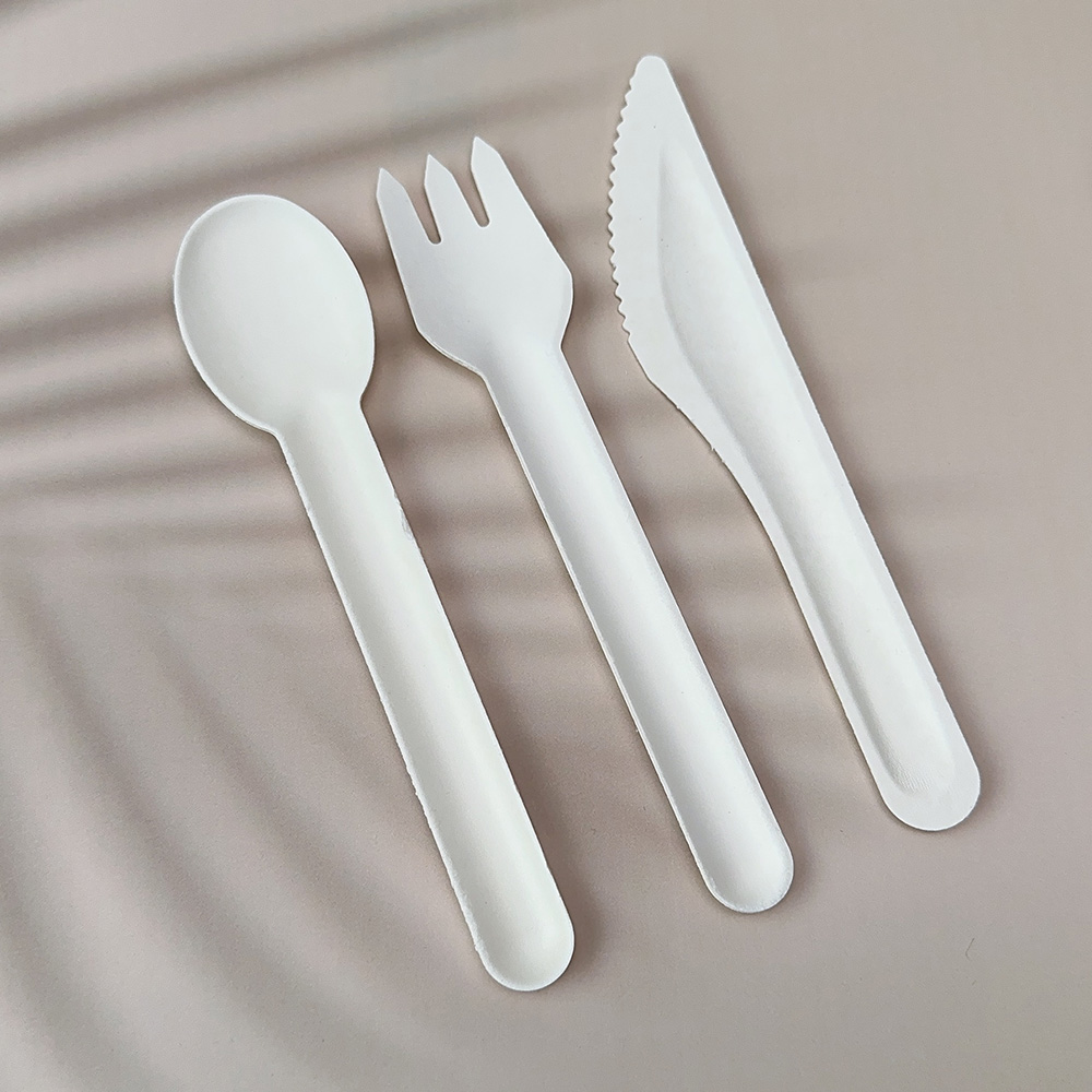 친환경 일회용 포크 50p 도시락 캠핑 소풍 포장 펄프 포크 세트 - 상세 이미지 5
