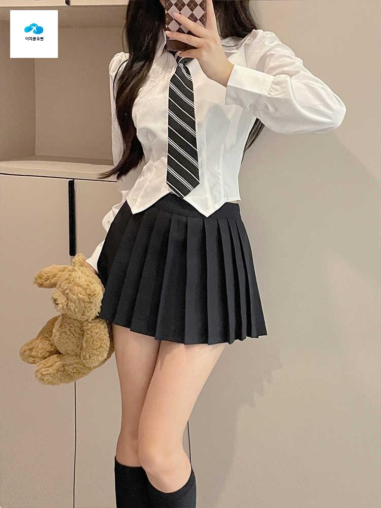 컨셉 영국 룩 코스프레 체크 하이틴 일본 교복 - 상세 이미지 5