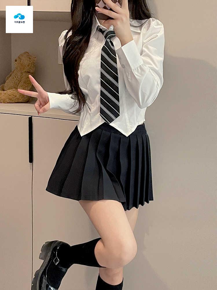컨셉 영국 룩 코스프레 체크 하이틴 일본 교복 - 상세 이미지 2