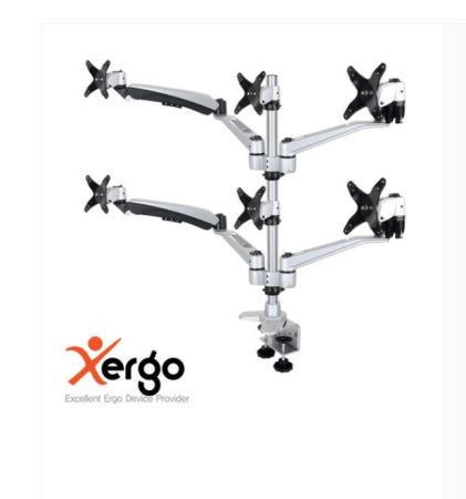 정품 EM25656 / 엔산마운트 Xergo / 6대 3단 클램프, 홀 (스프링암) / 다중 모니터 거치대 / 하중 각 2~7kg