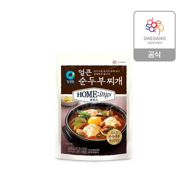 청정원 호밍스 얼큰순두부찌개 450g x 6개 : 쇼핑엔티