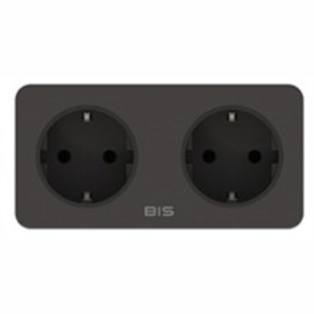 BIS 빌트인 가구 매입 콘센트 BIS-W402 다크그레이 : 에스에이치파츠