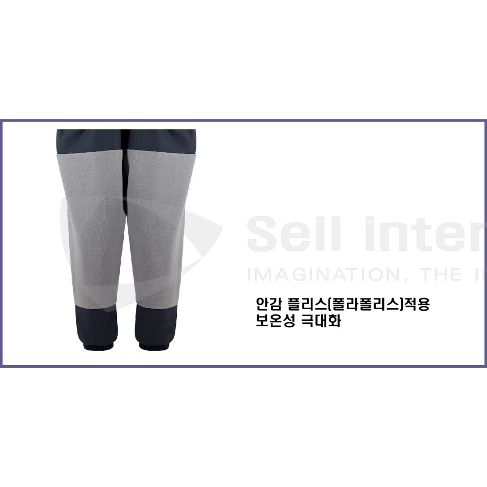 제비표우의 방한 이중 멜빵 바지 SI-820 해상 양식장 낚시 바다우비 겨울용 si820 - 상세 이미지 4