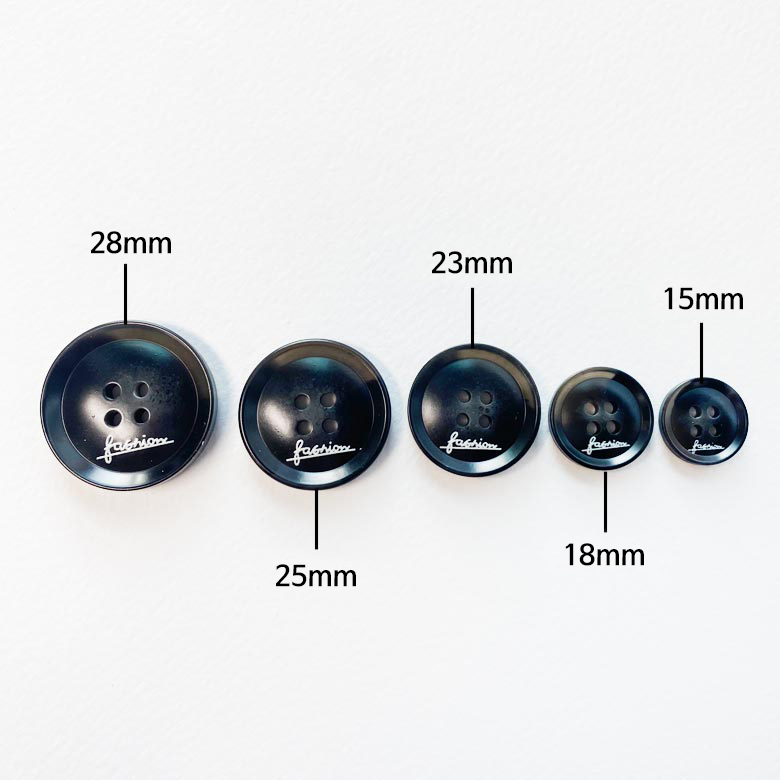 (1p) fashion 로고 4구 투톤패턴 코트단추 정장단추 - 15mm 18mm - 상세 이미지 4