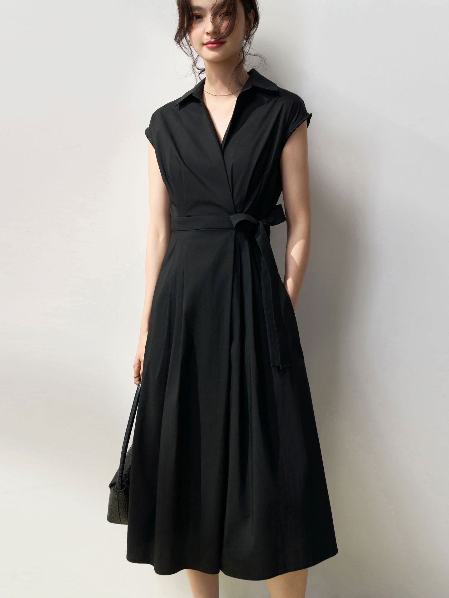 8월 결혼식하객룩 돌잔치엄마원피스 셔츠 블랙 랩원피스 빅사이즈 여름