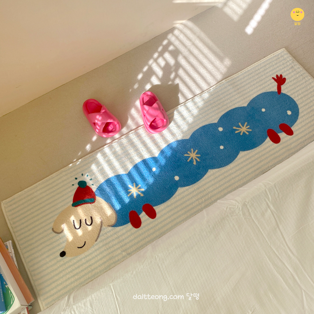 달떵 귀여운 강아지 거실 침대 롱 러그 사계절 긴러그 아기방 인테리어 포인트 예쁜 카페트