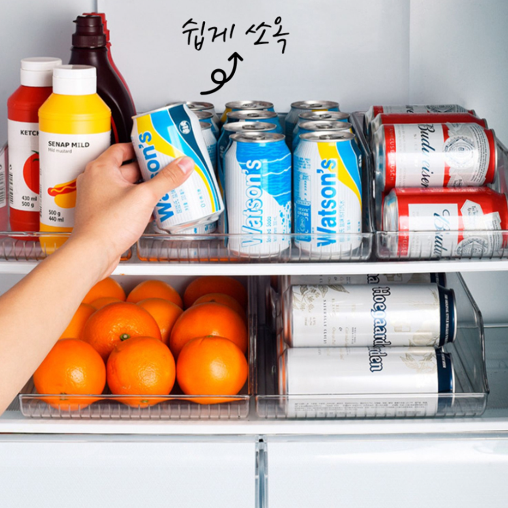 캔음료디스펜서 음료수 캔 맥주 냉장고 정리 트레이 선반 이미지 6