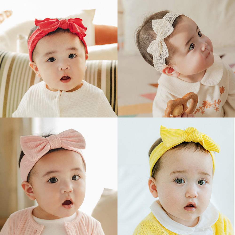 1+1 베이비 신생아 아기 헤어밴드 머리띠 12종
