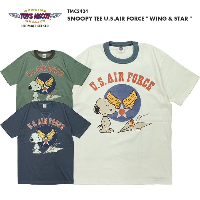 토이즈맥코이 WING & STAR 스누피 빈티지 남성 반팔 티셔츠 TMC2424 - 상품 이미지