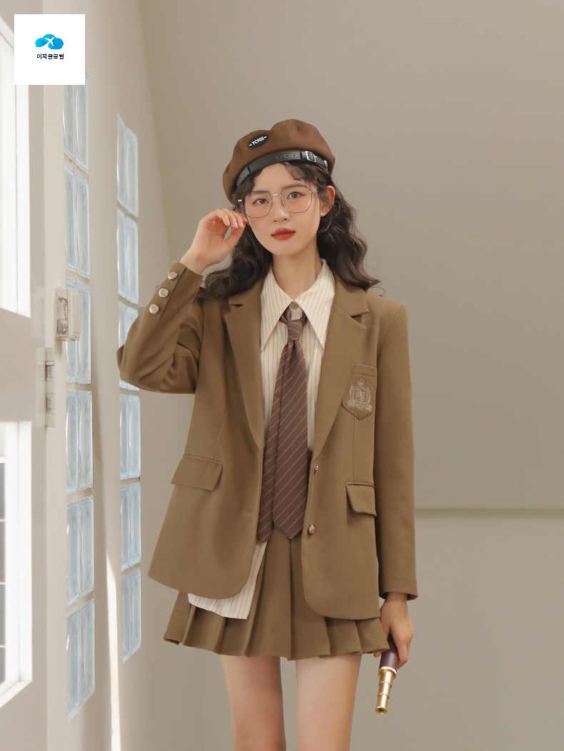 걸그룹 일본 아이돌 영국 교복 여고생 컨셉 룩 하이틴 - 상품 이미지