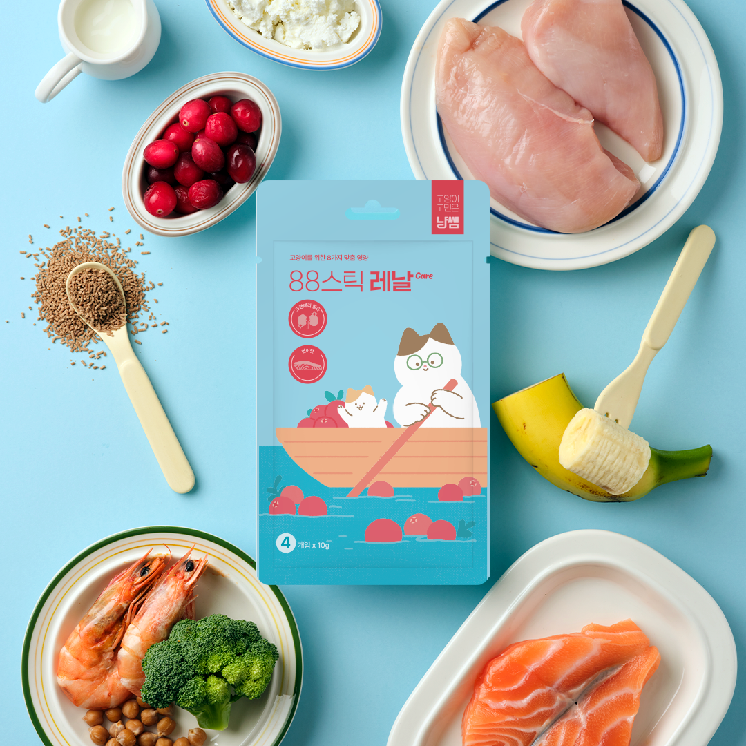 냥쌤 88스틱 고양이 츄르 영양 간식 짜먹는 스틱 레날케어, 10g, 4개 - 상세 이미지 4