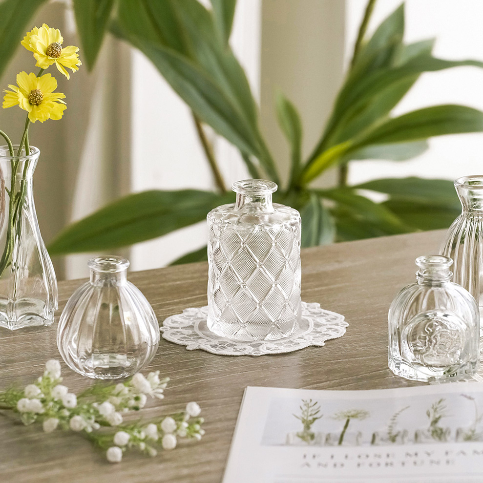 커피 테이블 미니 유리 인테리어 오브제 화병 디퓨저 감성 드라이 플라워 공병 유리병 A소