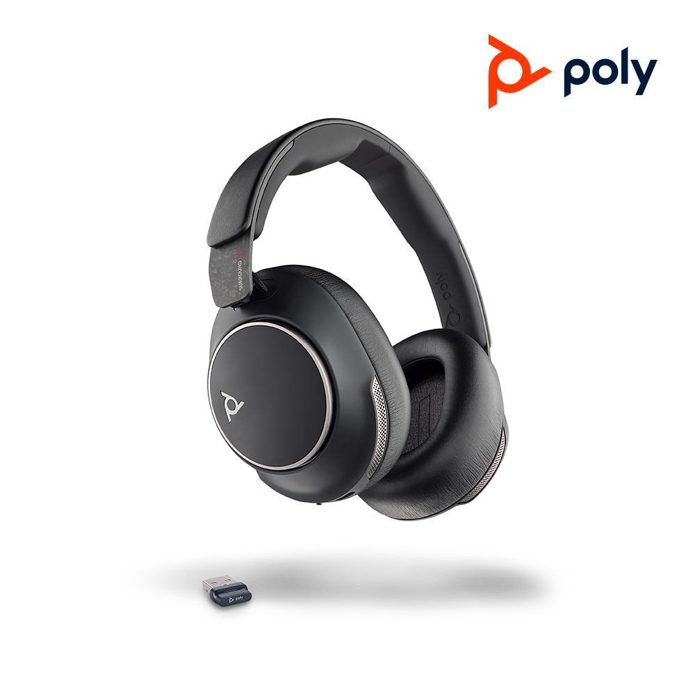 Poly 플랜트로닉스 보이저 서라운드 80 유무선 블루투스 헤드셋 노이즈캔슬링 헤드폰 - 상세 이미지 4