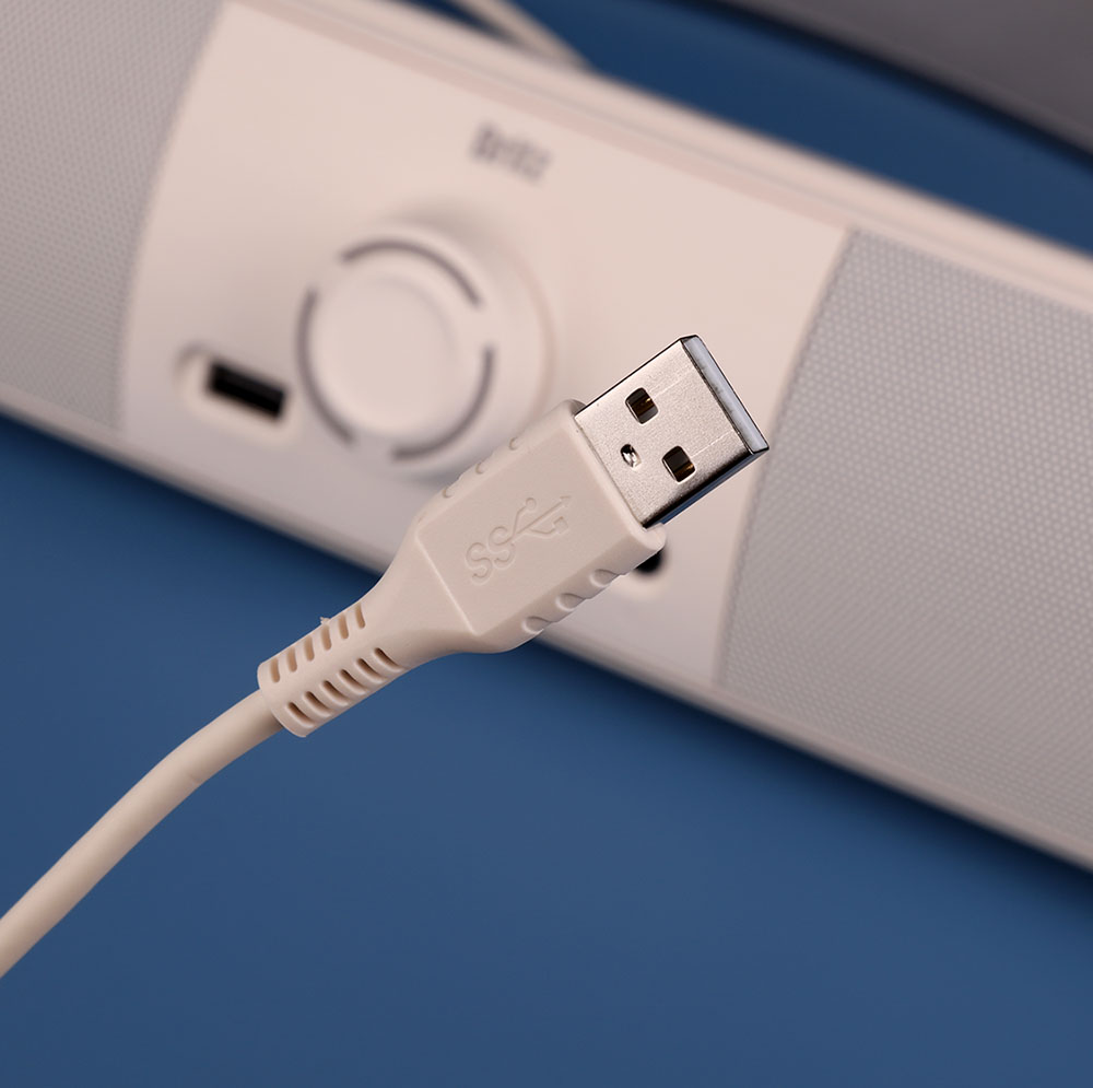 브리츠 BZ-T1BT 아이보리 블루투스 사운드바 스피커 RGB LED USB허브 - 상세 이미지 5